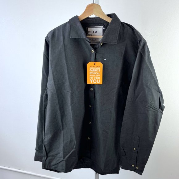 Peau De Loup Other - NWT PEAU DE LOUP Long Sleeve Button Up Shirt Black Gender Neutral Size 18 XL